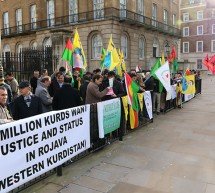 Londra`da Başbakanlık önünde Rojava eylemi yapıldı